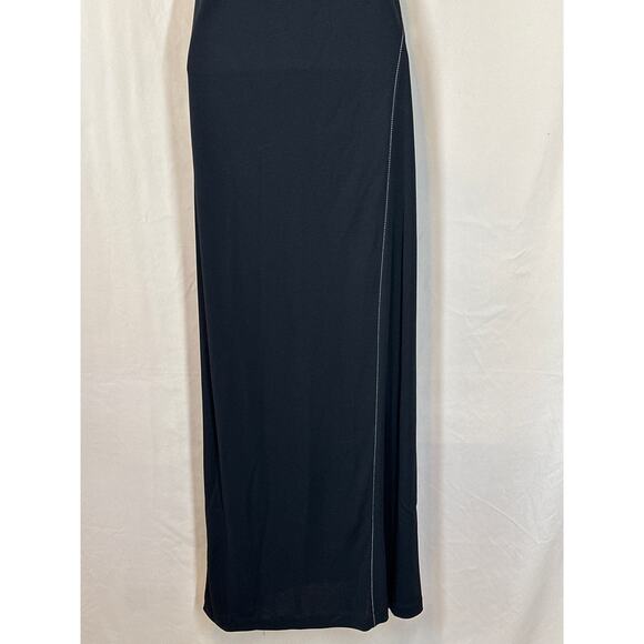 BCBG Maxazria Collection Maxi Dress S Black Classic Luxury Minimalist Old Money - Picture 5 of 13